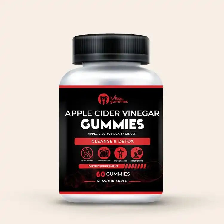Apple Cider Vinegar gummies supplement for digestion, detox, and weight loss support.
