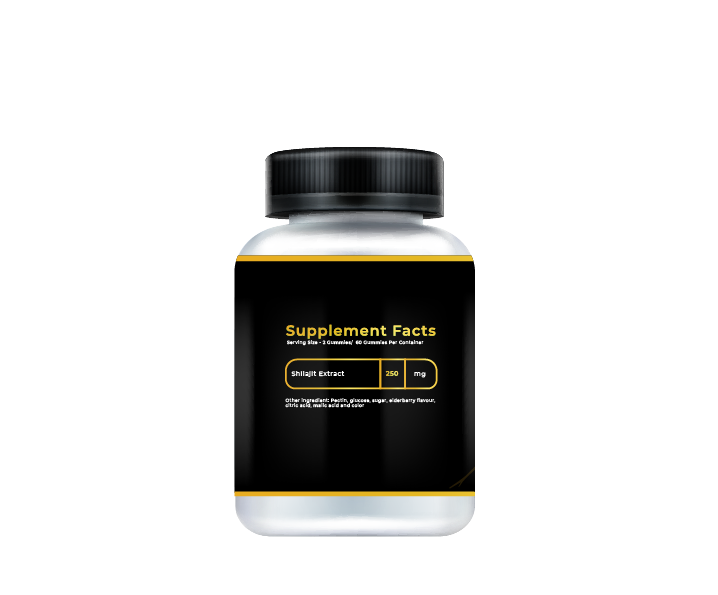 Shilajit Gummies, Back Label