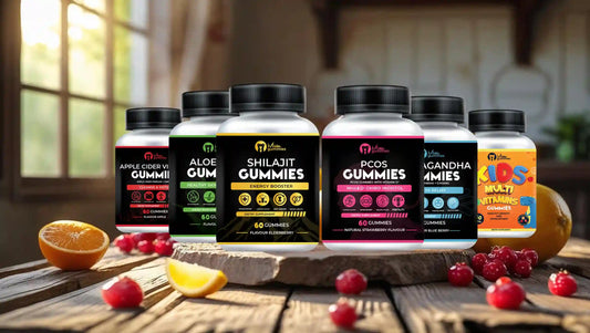 Mister Gummies Starter Pack — Shilajit, Aloe Vera, PCOS, Ashwagandha, and Kids Multivitamin Gummies — healthy lifestyle supplements with fruits — Pakistan