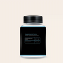 Ashwagandha gummies supplement bottle with Ashwagandha Root Extract and Ginseng Extract for stress relief, energy, and focus support.