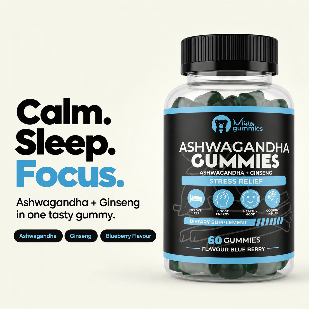 Ashwagandha Gummies with World's Best Ginseng