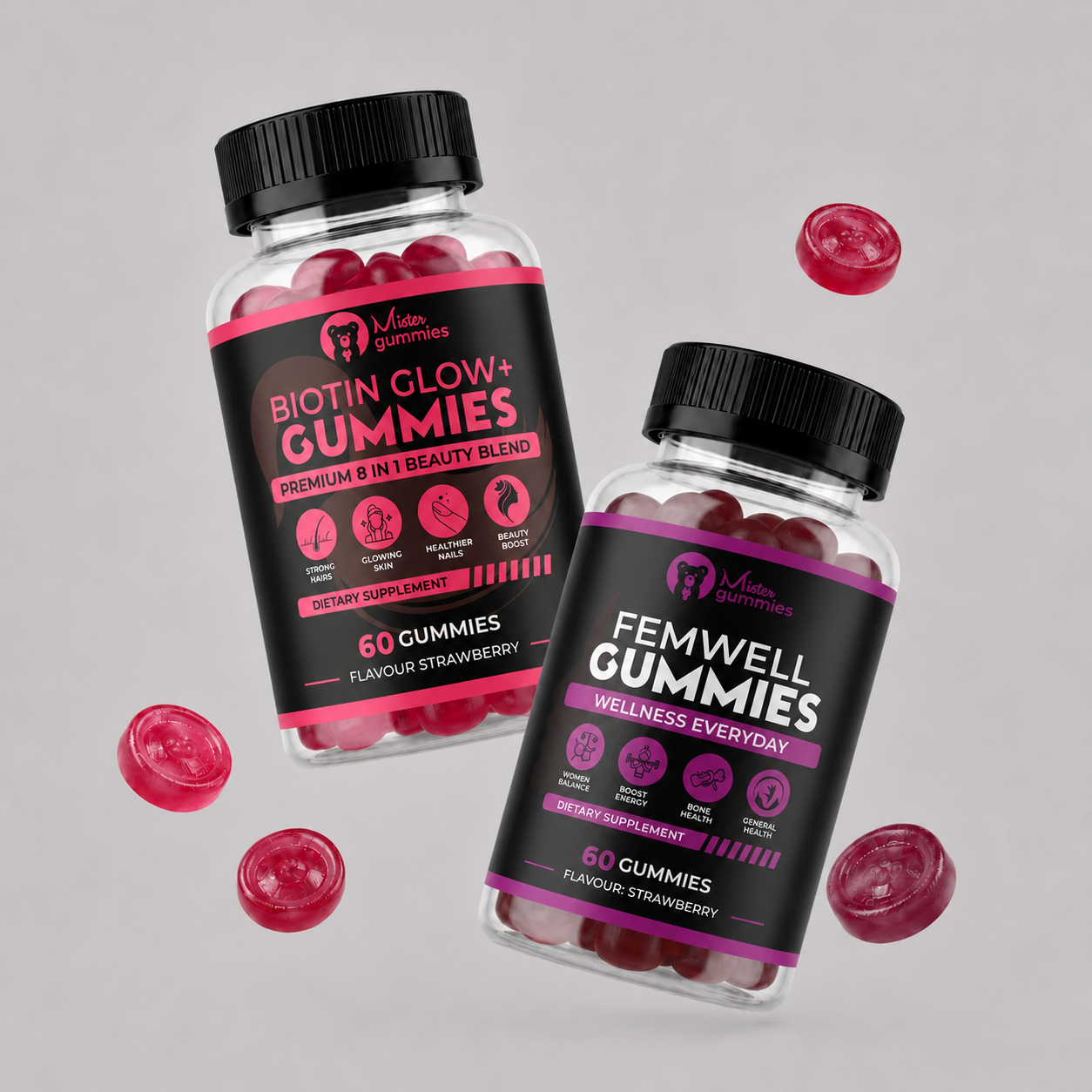 Beauty & Energy Duo (Biotin & Femwell Gummies)