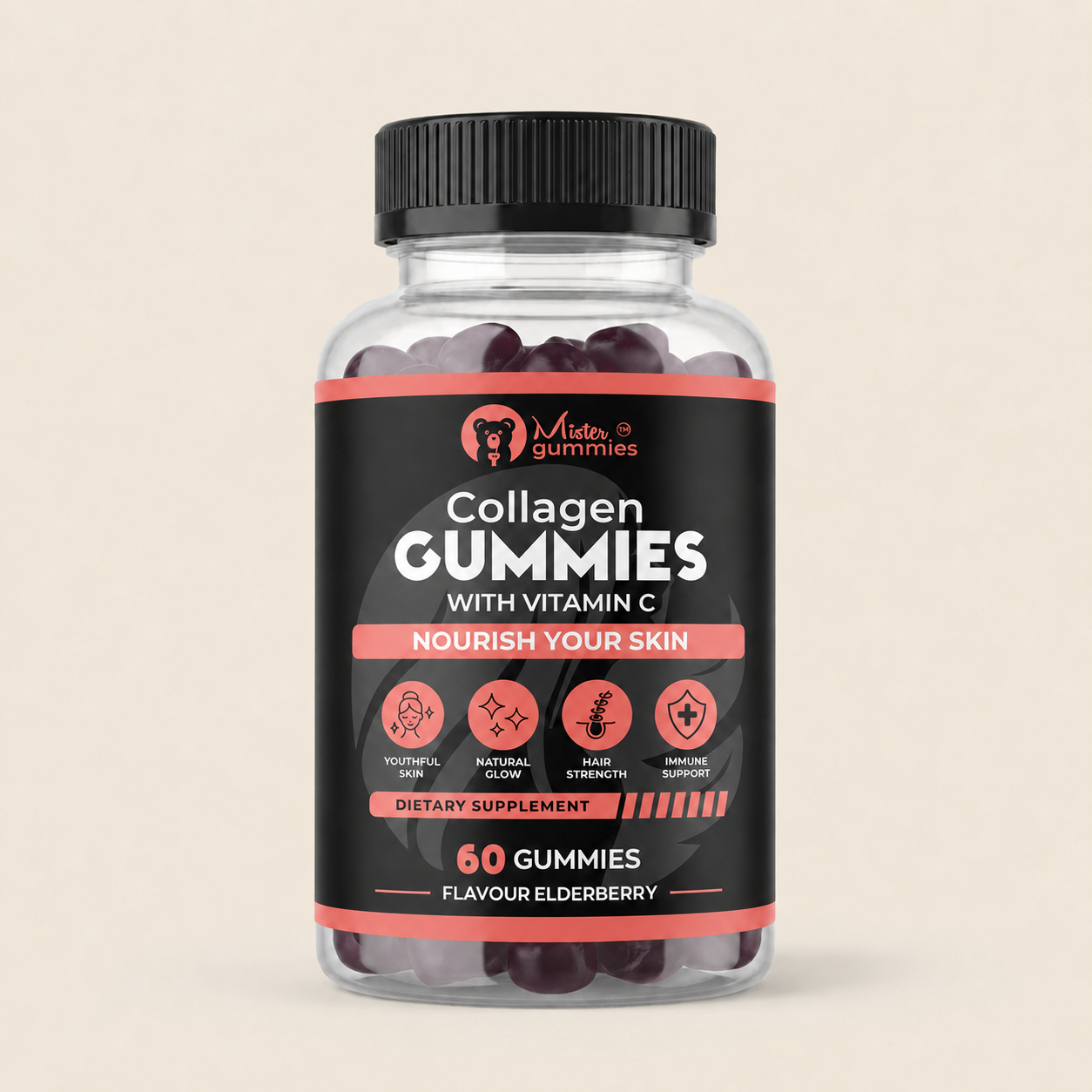 Hydrolyzed Marine Collagen + Vitamin C Gummies