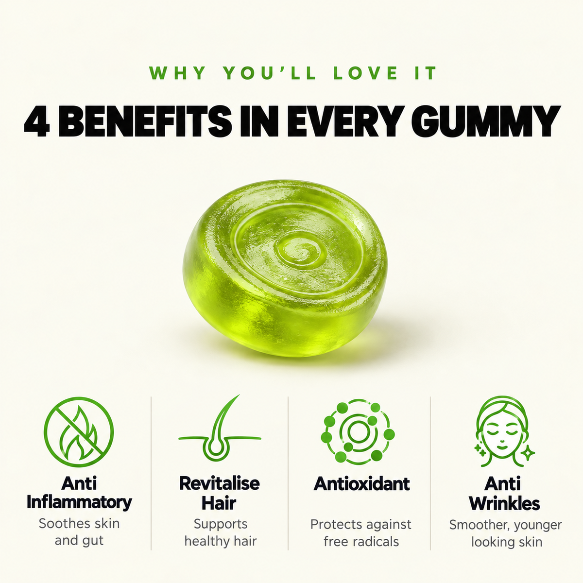 Aloevera Gummies (Skin, Hair & Immune Booster)