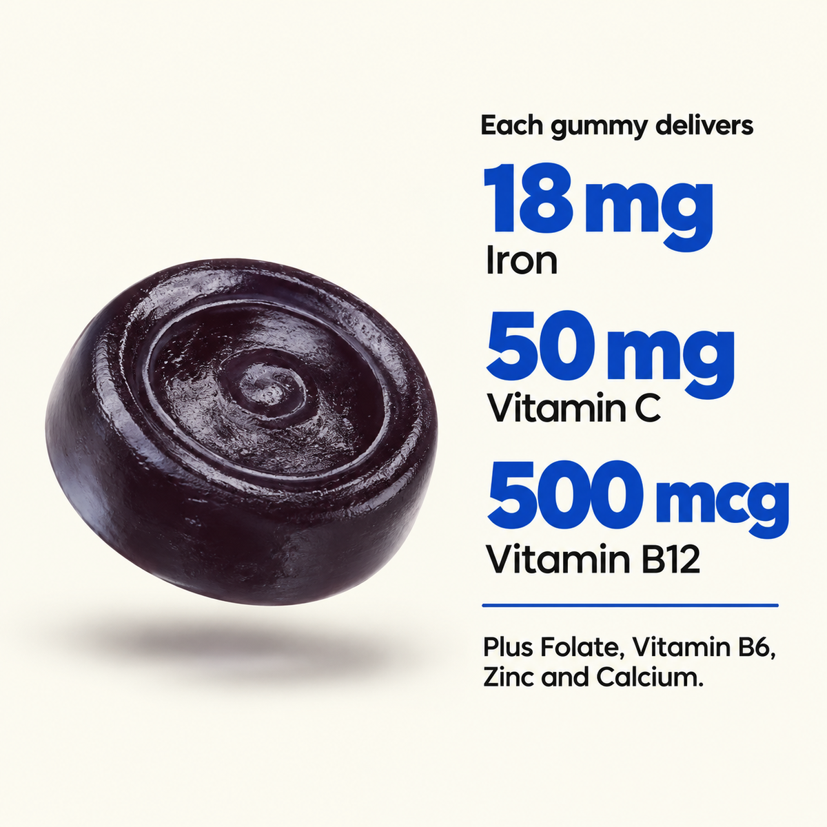 Iron Gummies with B-Complex, Zinc & Vitamin C