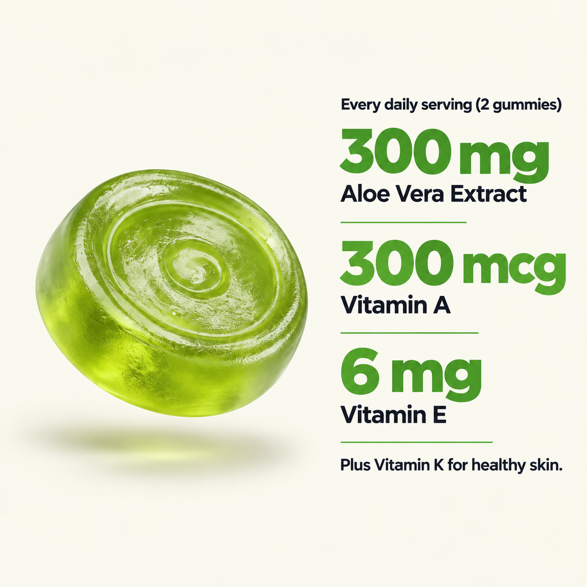 Aloevera Gummies (Skin, Hair & Immune Booster)