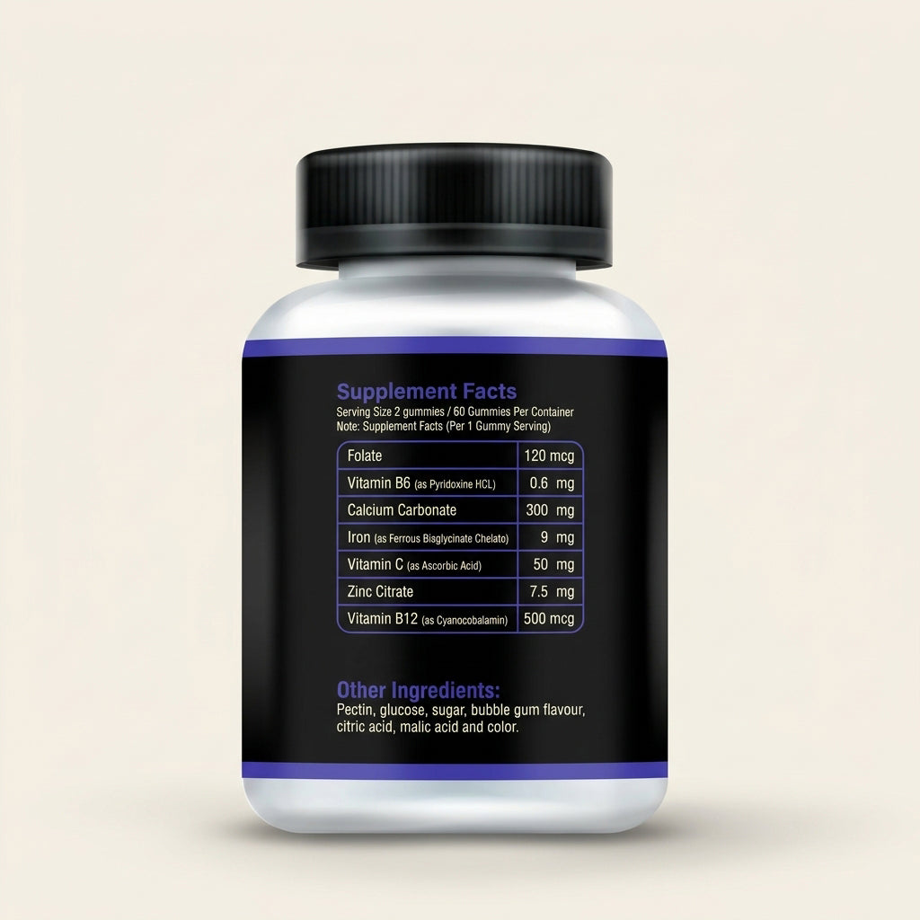 Iron Gummies with B-Complex, Zinc & Vitamin C
