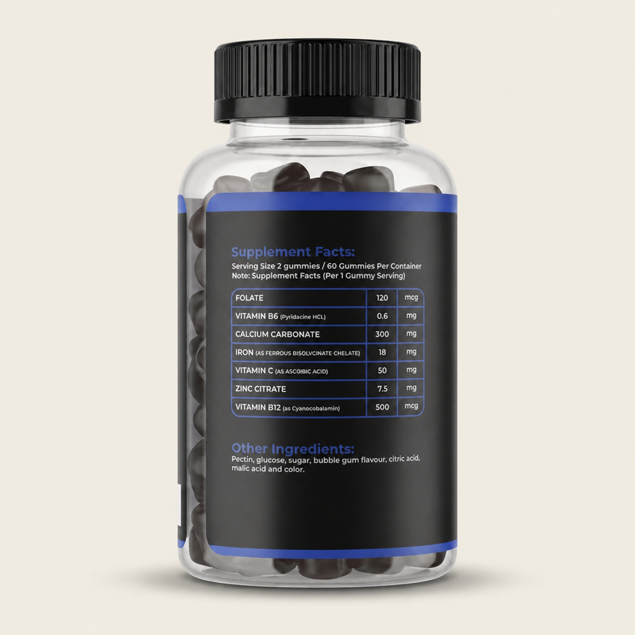 Iron Gummies with B-Complex, Zinc & Vitamin C