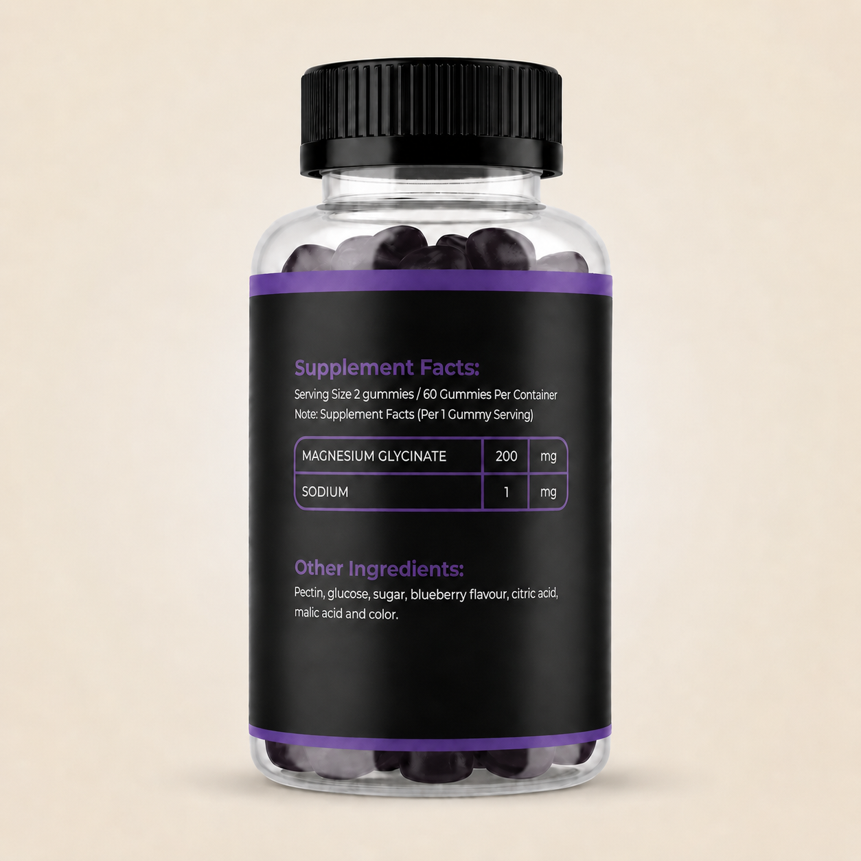 Magnesium Glycinate Gummies for Sleep & Stress Relief