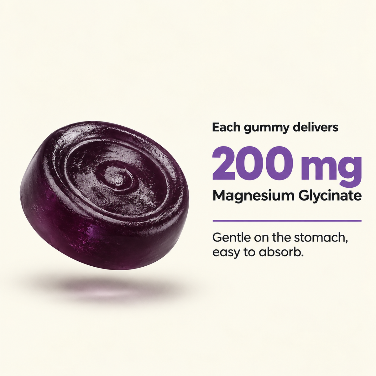 Magnesium Glycinate Gummies for Sleep & Stress Relief