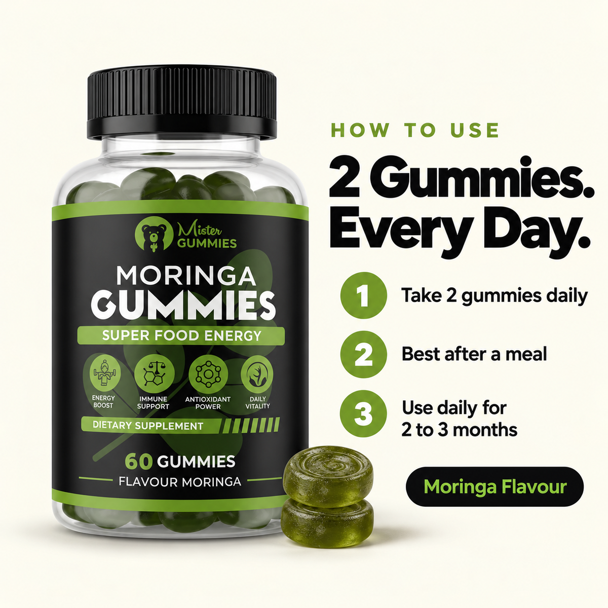 Moringa Gummies with 90+ Nutrients Superfood