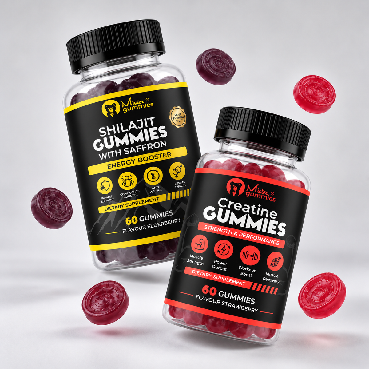 Gym Power Bundle - Shilajit Gummies with Saffron and Creatine Gummies in Pakistan