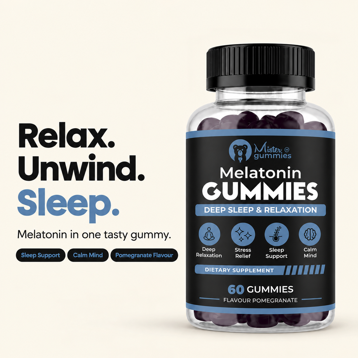 Melatonin Gummies for Deep Sleep & Relaxation