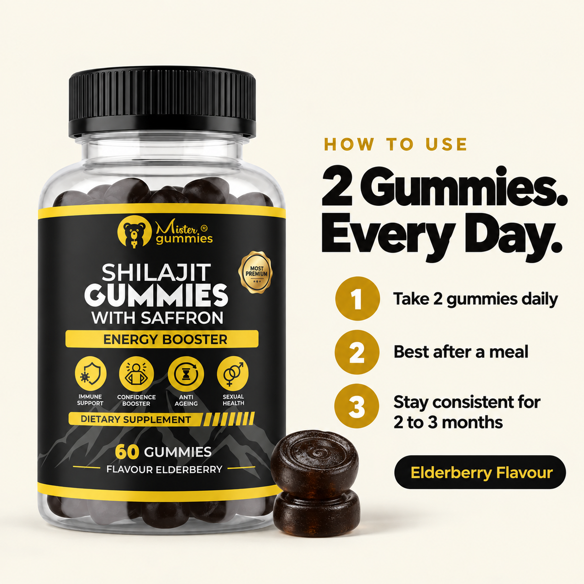Shilajit Gummies with Saffron – Pakistan's Most Premium