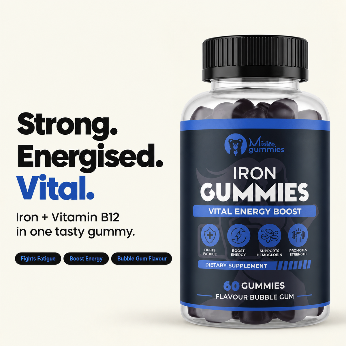 Iron Gummies with B-Complex, Zinc & Vitamin C