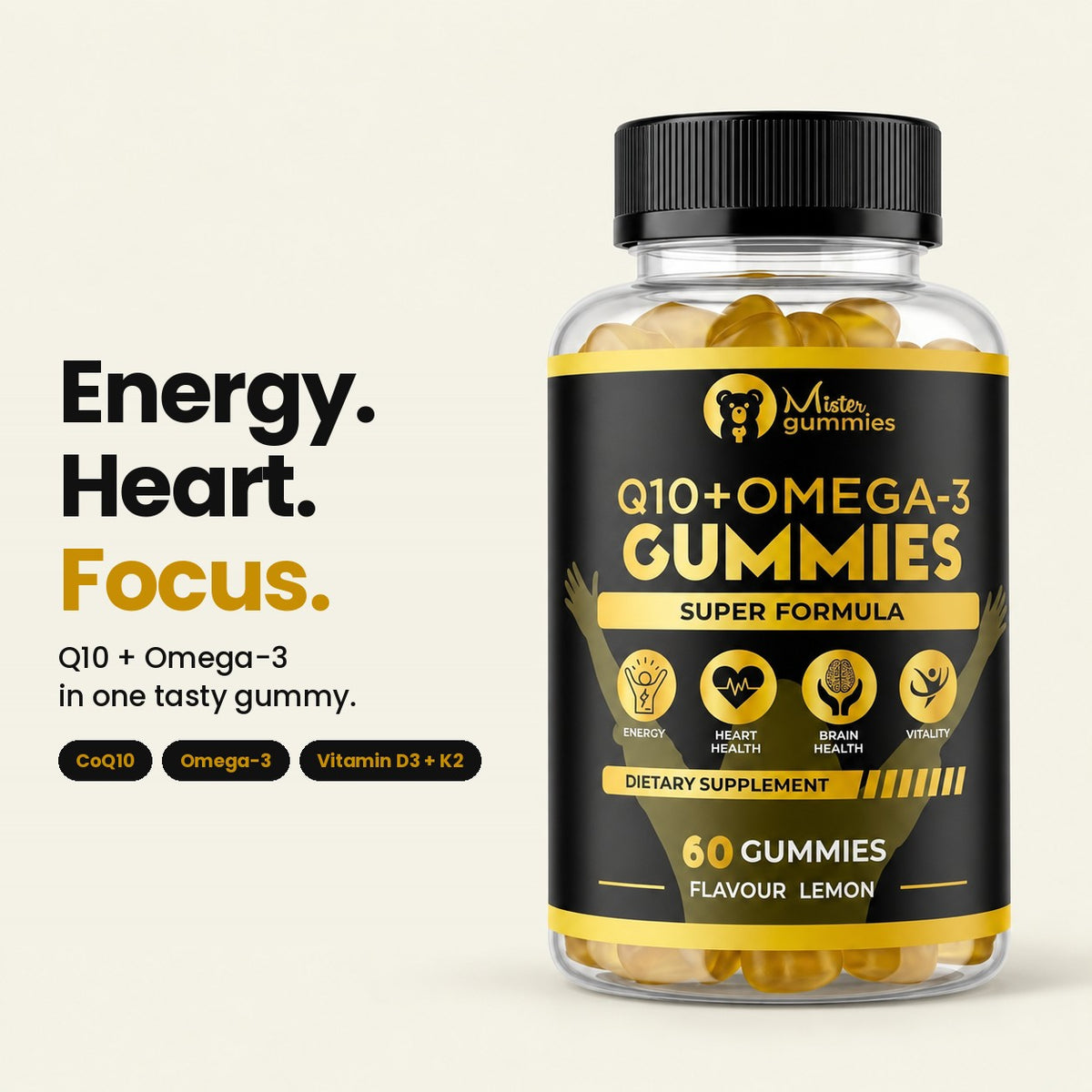 Q10 with Omega-3 Gummies- Pakistan's Best Super Formula