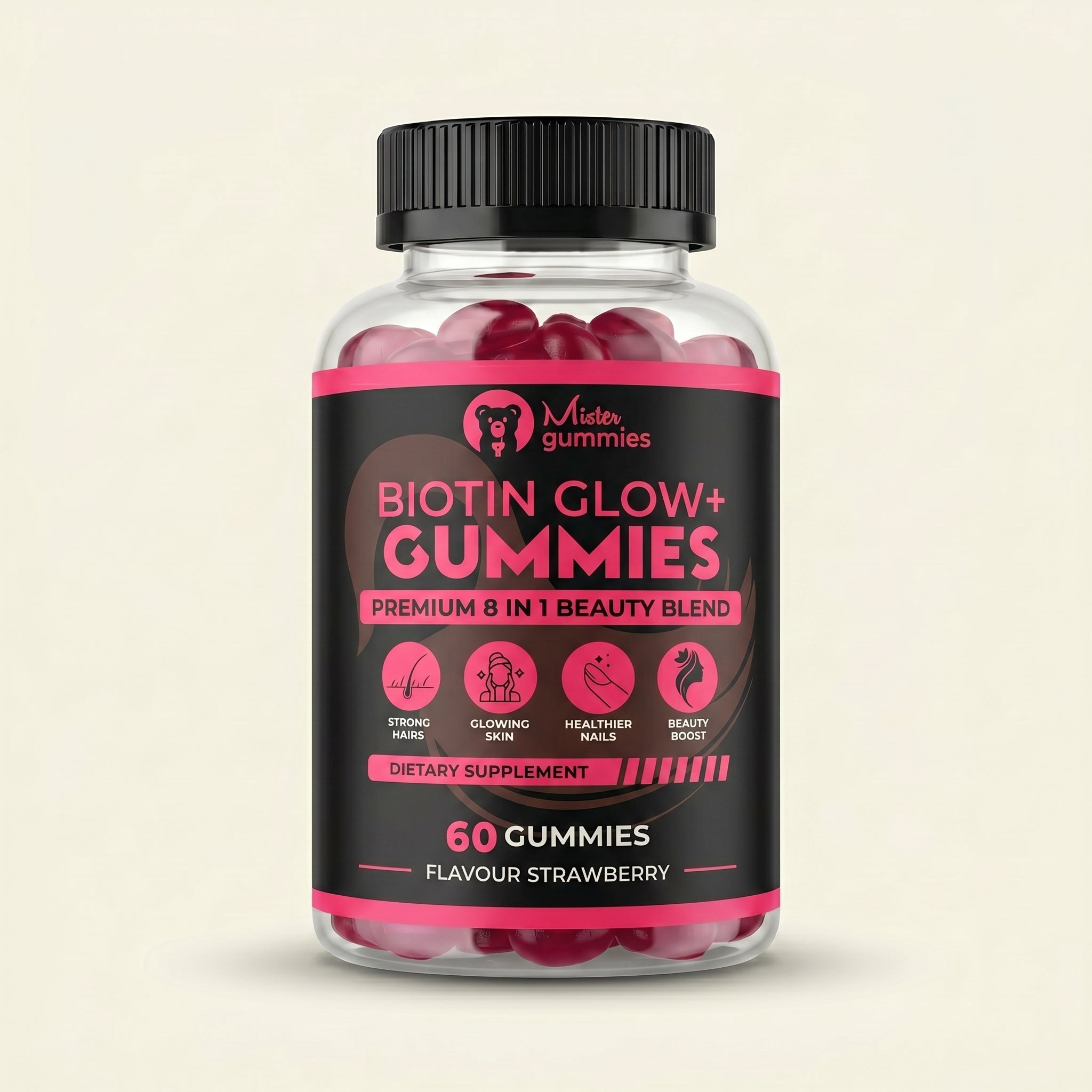 Biotin Glow+ Gummies Pakistan's First 8 in 1 Premium Blend