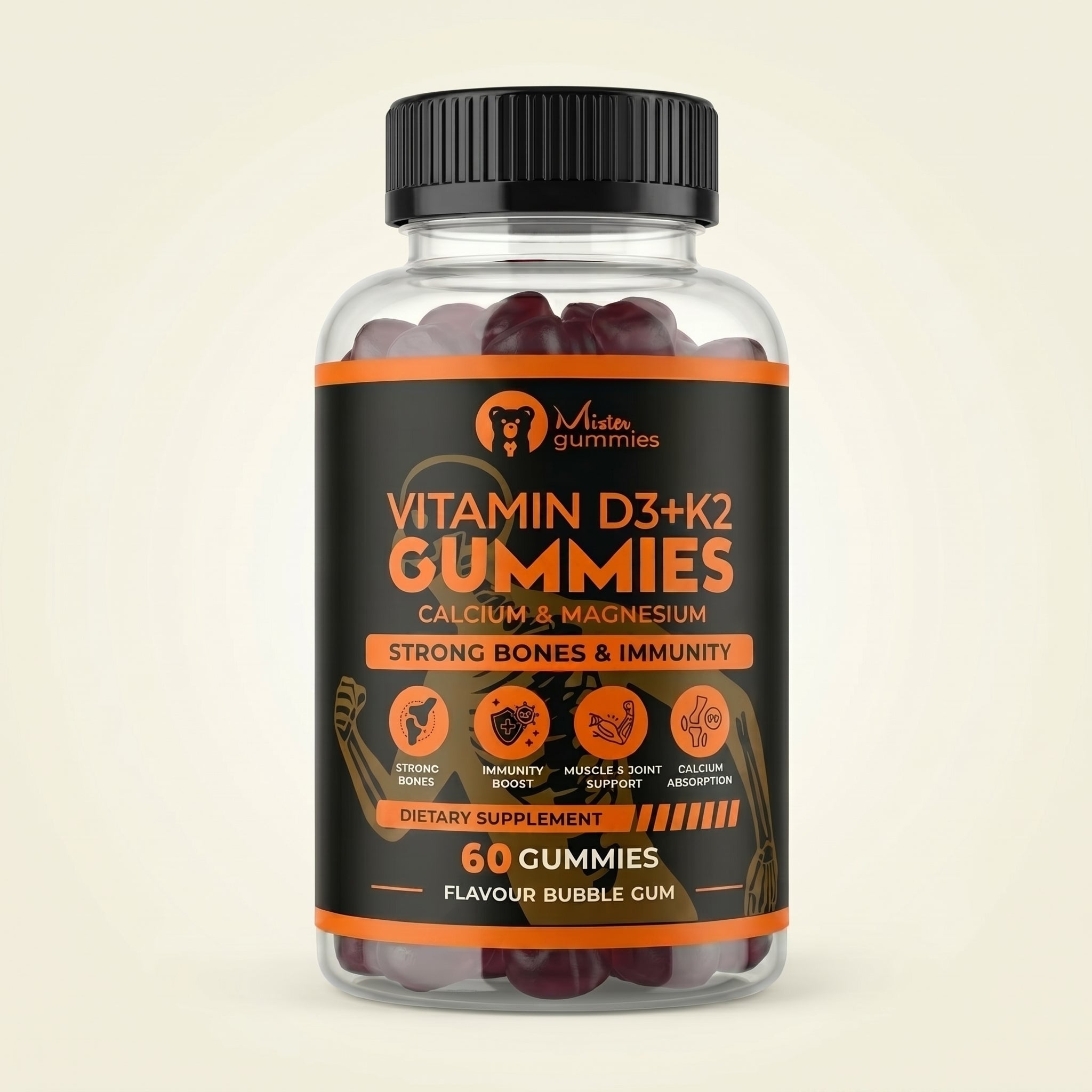 Vitamin D3+K2 Gummies – Bones & Immunity