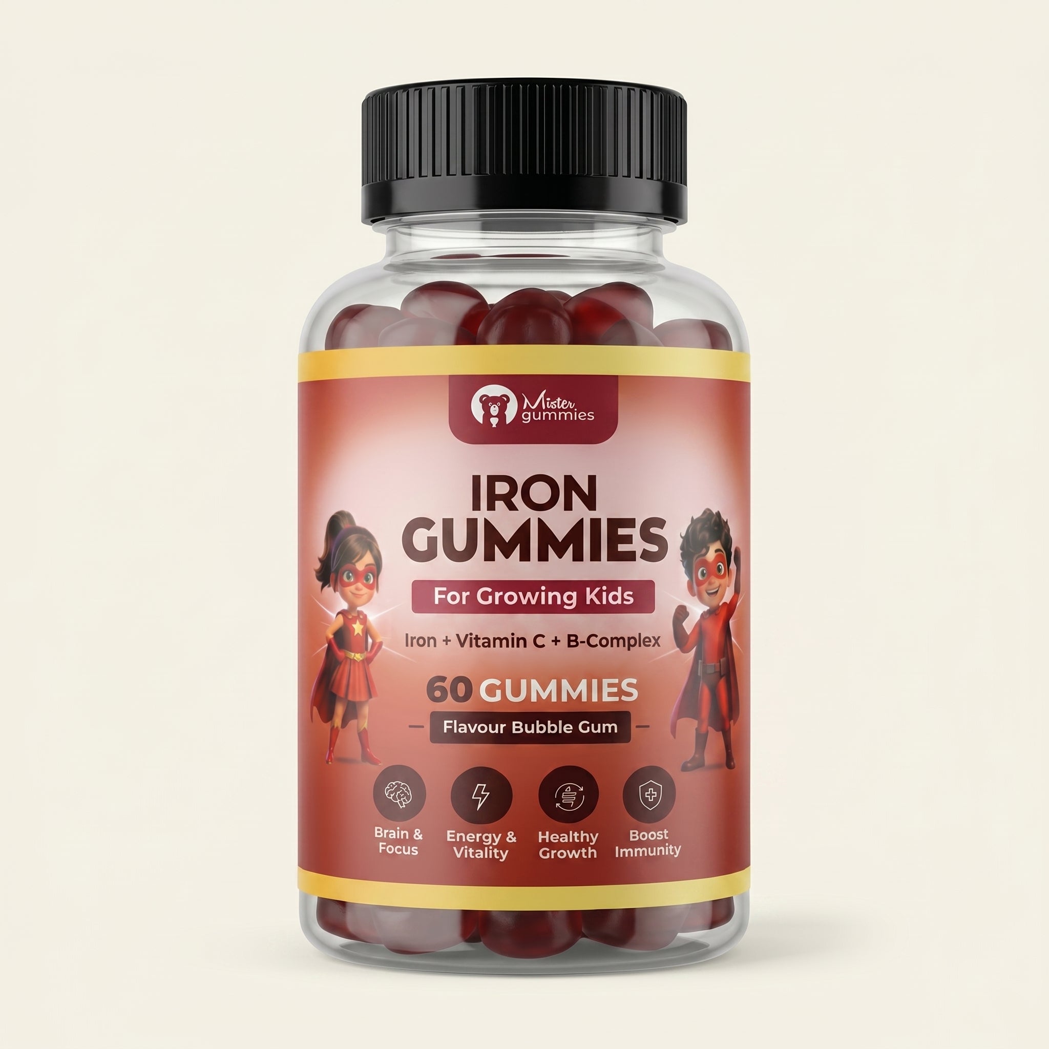 Kids Iron Gummies with Essential Nutrients