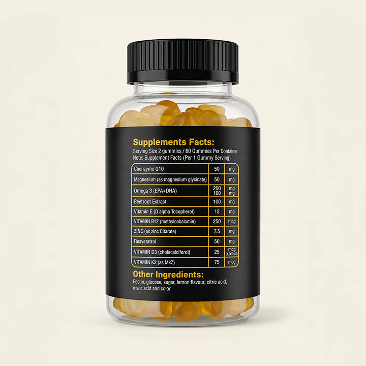 Q10 with Omega-3 Gummies- Pakistan's Best Super Formula